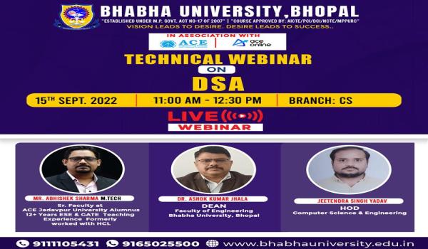 Technical Webinar Series 2022 : Webinar on DSA