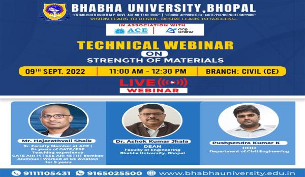 Technical Webinar Series 2022 : Webinar on Strength of materials 