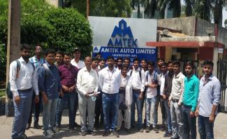 Industrial visit by students of mechanical engineering department, AMTEK auto limited, mandideep