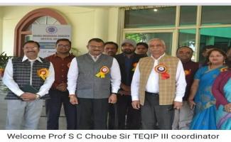 MCA dept Welcome Professor SC Choube Sir TEQIP III Coordinator