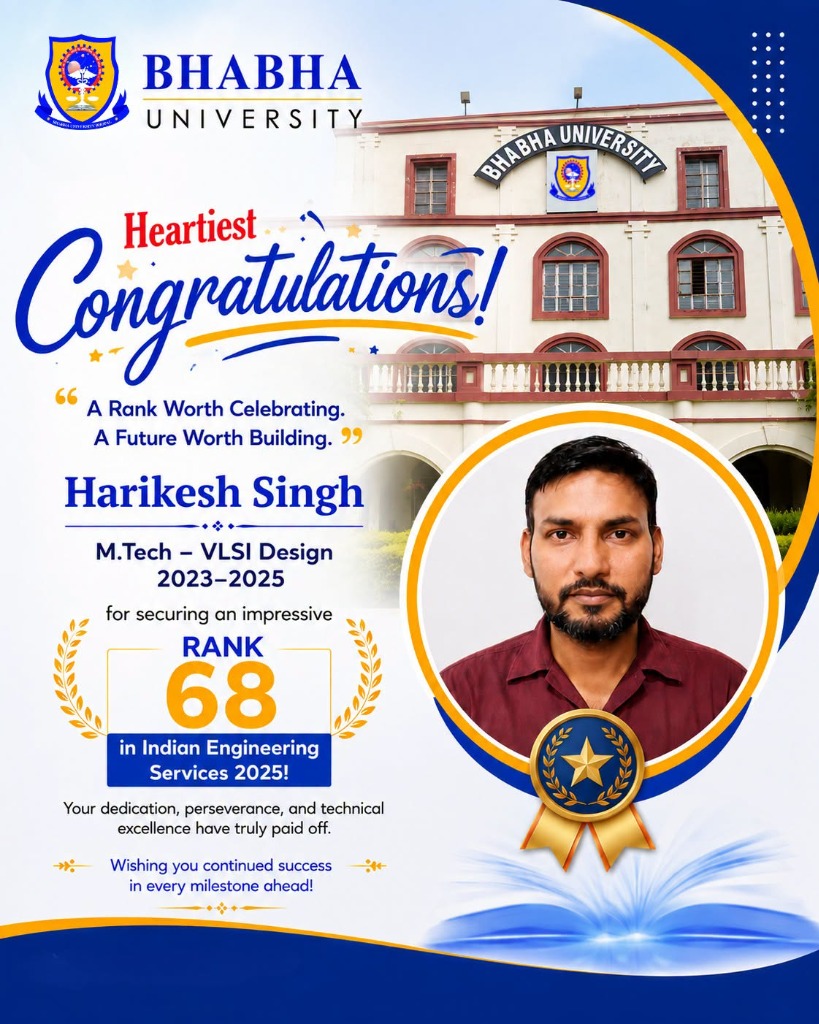 Harikesh Singh AIR Rank 68 UPSC IES Bhabha University