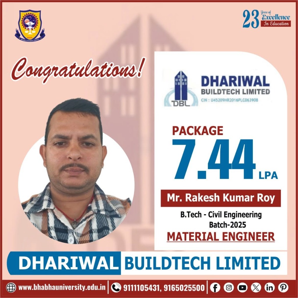 Mr. Rakesh Kumar Roy Dhariwal Buildtech Bhabha University