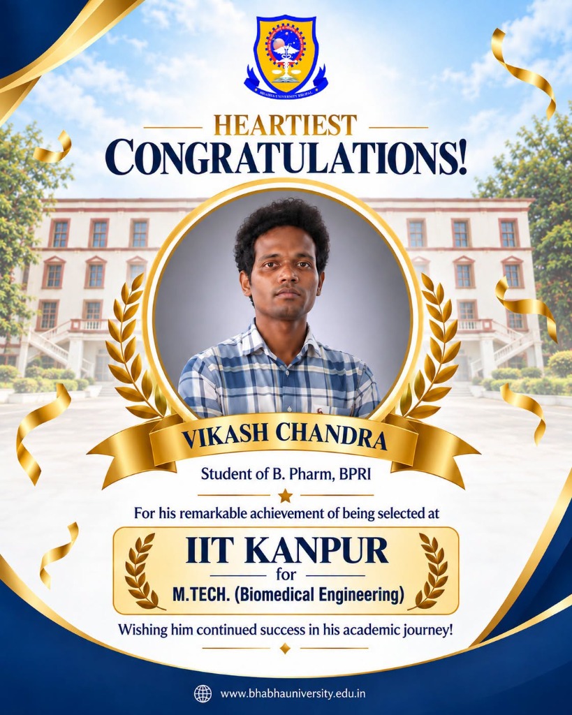 Vikash Chandra IIT Kanpur Selection Bhabha University
