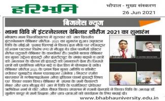 Inauguration of webinar series 2021 at bhabha university